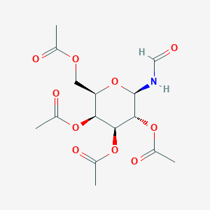 molecular formula C15H21NO10 B15202891 (2R,3S,4S,5R,6R)-2-(Acetoxymethyl)-6-formamidotetrahydro-2H-pyran-3,4,5-triyl triacetate 