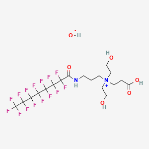 2-Carboxyethylbis(2-hydroxyethyl)-3-((2,2,3,3,4,4,5,5,6,6,7,7,8,8,8-pentadecafluoro-1-oxooctyl)amino)propylammonium hydroxide