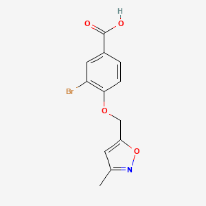 3-Bromo-4-[(3-methyl-1,2-oxazol-5-yl)methoxy]benzoic acid
