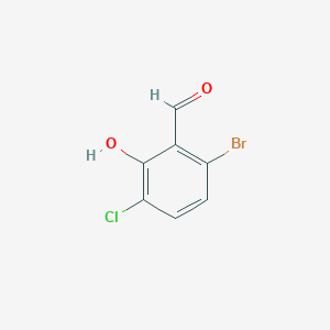 molecular formula C7H4BrClO2 B15202912 6-Bromo-3-chloro-2-hydroxybenzaldehyde 