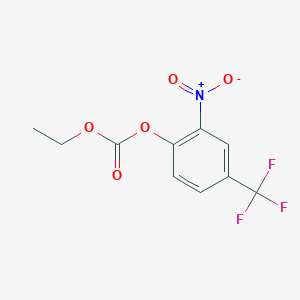 molecular formula C10H8F3NO5 B15202916 ethyl [2-nitro-4-(trifluoromethyl)phenyl] carbonate CAS No. 20852-49-7