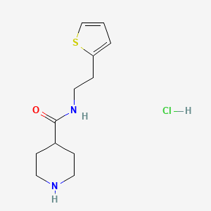 N-[2-(thiophen-2-yl)ethyl]piperidine-4-carboxamide hydrochloride
