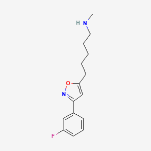 {5-[3-(3-Fluorophenyl)-1,2-oxazol-5-yl]pentyl}(methyl)amine