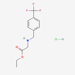 Ethyl 2-({[4-(trifluoromethyl)phenyl]methyl}amino)acetate hydrochloride
