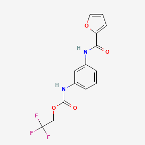 2,2,2-trifluoroethyl N-[3-(furan-2-amido)phenyl]carbamate