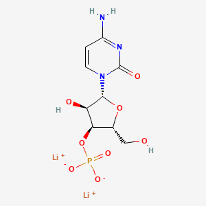 molecular formula C9H12Li2N3O8P B15202972 dilithium;[(2R,3S,4R,5R)-5-(4-amino-2-oxopyrimidin-1-yl)-4-hydroxy-2-(hydroxymethyl)oxolan-3-yl] phosphate 