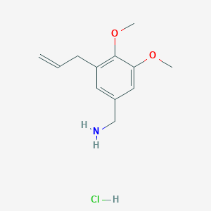 molecular formula C12H18ClNO2 B1520299 [3,4-Dimethoxy-5-(prop-2-en-1-yl)phenyl]methanamine hydrochloride CAS No. 1221723-45-0