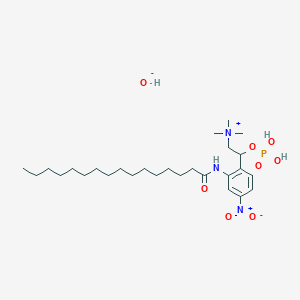 [2-[2-(Hexadecanoylamino)-4-nitrophenyl]-2-phosphonooxyethyl]-trimethylazanium;hydroxide