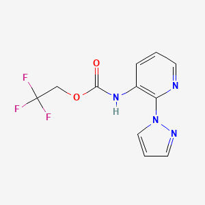 2,2,2-trifluoroethyl N-[2-(1H-pyrazol-1-yl)pyridin-3-yl]carbamate
