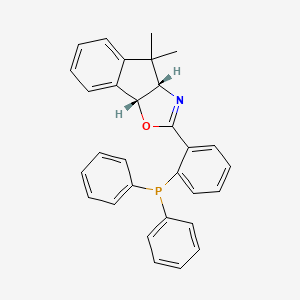 molecular formula C30H26NOP B15203023 (3AS,8bR)-2-(2-(diphenylphosphanyl)phenyl)-4,4-dimethyl-3a,8b-dihydro-4H-indeno[2,1-d]oxazole 