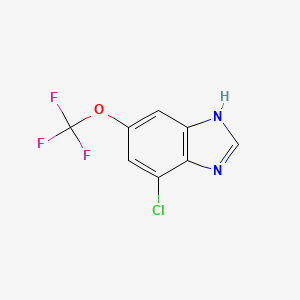 molecular formula C8H4ClF3N2O B15203030 4-Chloro-6-(trifluoromethoxy)-1H-benzimidazole 