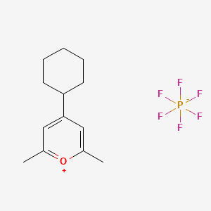 molecular formula C13H19F6OP B15203077 4-Cyclohexyl-2,6-dimethylpyrylium hexafluorophosphate CAS No. 84282-38-2