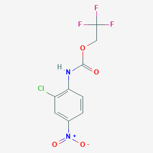 molecular formula C9H6ClF3N2O4 B1520312 2,2,2-trifluoroethyl N-(2-chloro-4-nitrophenyl)carbamate CAS No. 1235439-39-0