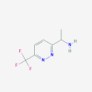 1-[6-(Trifluoromethyl)pyridazin-3-yl]ethanamine