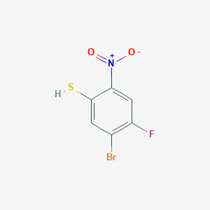 molecular formula C6H3BrFNO2S B15203141 5-Bromo-4-fluoro-2-nitrothiophenol 