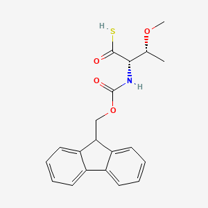 molecular formula C20H21NO4S B15203148 (2S,3R)-2-((((9H-Fluoren-9-yl)methoxy)carbonyl)amino)-3-methoxybutanethioic S-acid 