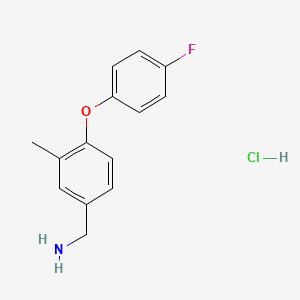 [4-(4-Fluorophenoxy)-3-methylphenyl]methanamine hydrochloride