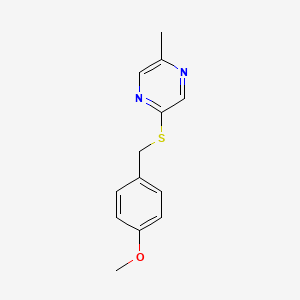 molecular formula C13H14N2OS B15203193 2-((4-Methoxybenzyl)thio)-5-methylpyrazine 