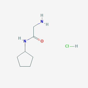 molecular formula C7H15ClN2O B1520321 2-amino-N-cyclopentylacetamide hydrochloride CAS No. 1187931-16-3