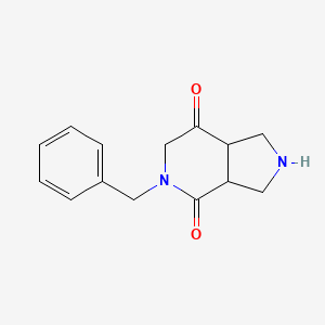 molecular formula C14H16N2O2 B15203215 5-benzyl-hexahydro-7aH-pyrrolo[3,4-c]pyridine-4,7-dione CAS No. 1207176-19-9