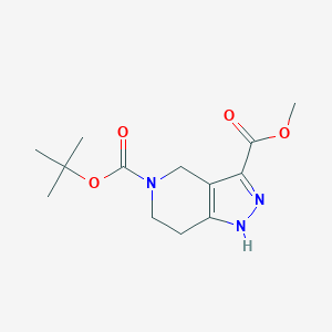 molecular formula C13H19N3O4 B15203229 5-(tert-Butyl) 3-methyl 2,4,6,7-tetrahydro-5H-pyrazolo[4,3-c]pyridine-3,5-dicarboxylate 