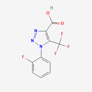 molecular formula C10H5F4N3O2 B1520323 1-(2-fluorophenyl)-5-(trifluoromethyl)-1H-1,2,3-triazole-4-carboxylic acid CAS No. 1240529-31-0