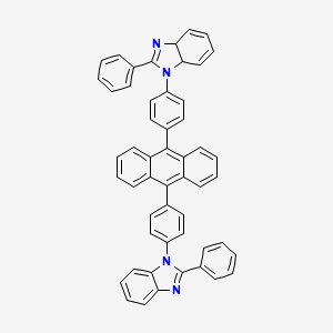 2-phenyl-1-(4-(10-(4-(2-phenyl-3a,7a-dihydro-1H-benzo[d]imidazol-1-yl)phenyl)anthracen-9-yl)phenyl)-1H-benzo[d]imidazole