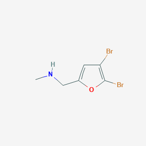 molecular formula C6H7Br2NO B1520324 [(4,5-Dibromofuran-2-yl)methyl](methyl)amine CAS No. 1221722-79-7