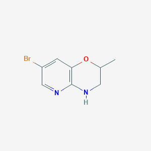 molecular formula C8H9BrN2O B15203255 7-bromo-2-methyl-2H,3H,4H-pyrido[3,2-b][1,4]oxazine 