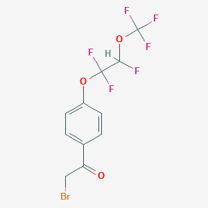 molecular formula C11H7BrF6O3 B15203270 4-[1,1,2-Trifluoro-2-(trifluoromethoxy)ethoxy]phenacyl bromide 