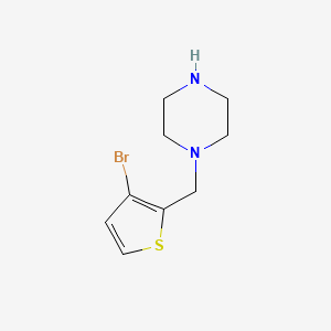 molecular formula C9H13BrN2S B1520328 1-[(3-溴噻吩-2-基)甲基]哌嗪 CAS No. 1221726-35-7