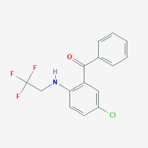 molecular formula C15H11ClF3NO B152033 2-(2,2,2-三氟乙基氨基)-5-氯苯并苯酮 CAS No. 22753-80-6