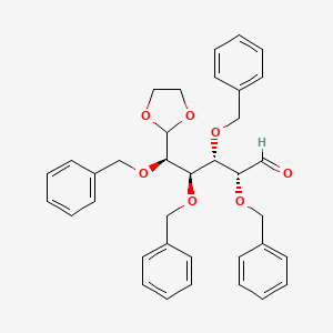 (2R,3S,4R,5R)-2,3,4,5-Tetrakis(benzyloxy)-5-(1,3-dioxolan-2-yl)pentanal