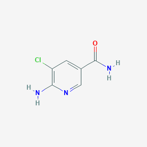 molecular formula C6H6ClN3O B1520335 6-Amino-5-chloropyridine-3-carboxamide CAS No. 1221724-36-2