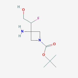 tert-Butyl 3-amino-3-(1-fluoro-2-hydroxy-ethyl)azetidine-1-carboxylate