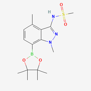 N-(1,4-dimethyl-7-(4,4,5,5-tetramethyl-1,3,2-dioxaborolan-2-yl)-1H-indazol-3-yl)methanesulfonamide