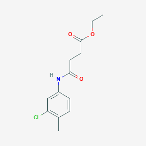 molecular formula C13H16ClNO3 B15203505 Ethyl 4-[(3-chloro-4-methylphenyl)amino]-4-oxobutanoate 