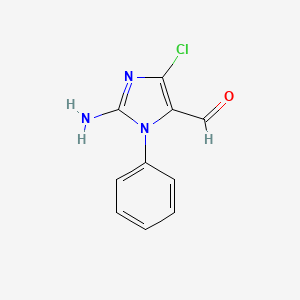 molecular formula C10H8ClN3O B1520351 2-amino-4-chloro-1-phenyl-1H-imidazole-5-carbaldehyde CAS No. 1221723-37-0