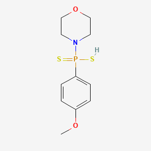 molecular formula C11H16NO2PS2 B15203513 (4-Methoxyphenyl)(morpholino)phosphinodithioic acid CAS No. 106740-08-3