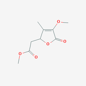 Methyl 2-(4-methoxy-3-methyl-5-oxo-2,5-dihydrofuran-2-yl)acetate