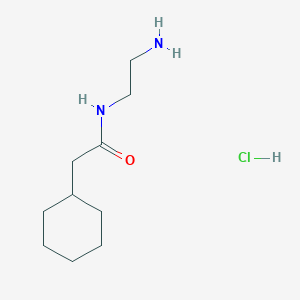 molecular formula C10H21ClN2O B1520356 N-(2-aminoethyl)-2-cyclohexylacetamide hydrochloride CAS No. 1235440-90-0