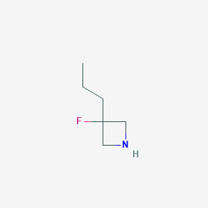 molecular formula C6H12FN B15203566 3-Fluoro-3-propyl-azetidine 