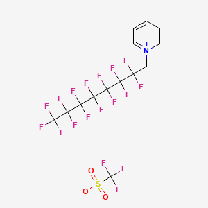 molecular formula C14H7F18NO3S B15203582 Pyridinium, 1-(2,2,3,3,4,4,5,5,6,6,7,7,8,8,8-pentadecafluorooctyl)-, trifluoromethanesulfonate CAS No. 25061-59-0