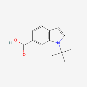 molecular formula C13H15NO2 B15203601 1-(tert-Butyl)-1H-indole-6-carboxylic acid 