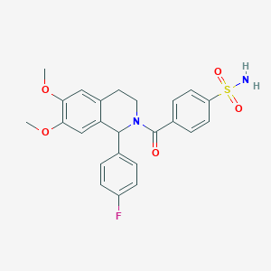 4-(1-(4-Fluorophenyl)-6,7-dimethoxy-1,2,3,4-tetrahydroisoquinoline-2-carbonyl)benzenesulfonamide