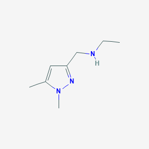 molecular formula C8H15N3 B15203620 Ethyl-(1,5-dimethyl-1h-pyrazol-3-ylmethyl)-amine 