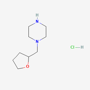 molecular formula C9H19ClN2O B15203631 1-((Tetrahydrofuran-2-yl)methyl)piperazine hydrochloride CAS No. 510725-54-9