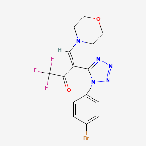 (E)-3-[1-(4-bromophenyl)tetrazol-5-yl]-1,1,1-trifluoro-4-morpholin-4-ylbut-3-en-2-one