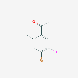 molecular formula C9H8BrIO B15203653 1-(4-Bromo-5-iodo-2-methylphenyl)ethan-1-one 