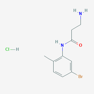 molecular formula C10H14BrClN2O B1520366 3-氨基-N-(5-溴-2-甲基苯基)丙酰胺盐酸盐 CAS No. 1221725-92-3